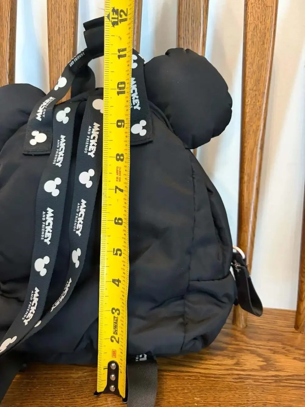 Zara Disney Mickey Mouse and Friends Black Mini Backpack with Mouse Ears
